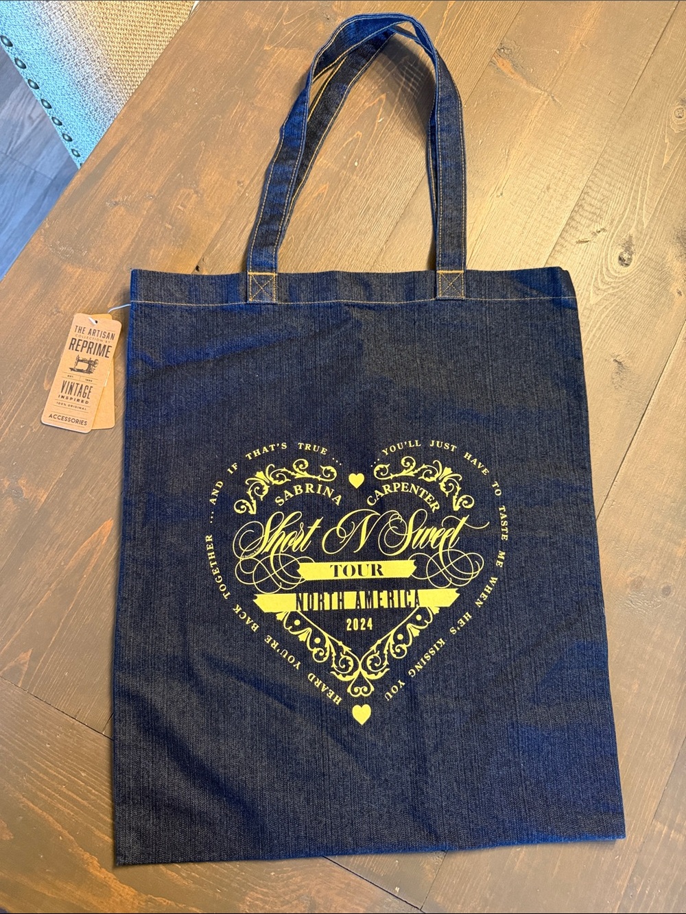 Sabrina Carpenter Short N Sweet Tour 2024 Taste Tote Official Concert Merch NWT